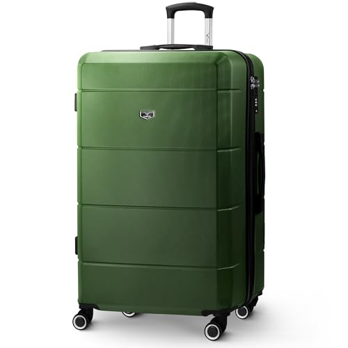 LUGG - Jetset 32 Inch Large Suitcase – Lightweight Hard Shell Luggage with TSA Lock – Water-Resistant ABS Spinner Suitcase – 4 Wheels – 86x58x31cm Travel Bag