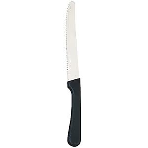 Round Tip Steak Knife with Plastic Handle, 5 Inch Blade — 12 per Case