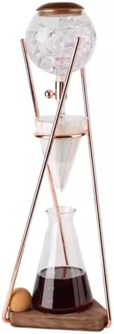 Tower Ice Coffee Maker Capacity Tea Tower,Cold Brew Drip Tower, Cold Brew Drip Tower,Iced Coffee Cold Brew Drip Tower, 500ml Iced Coffee Maker, with Drip Speed Regulating Valve and Metal Rac