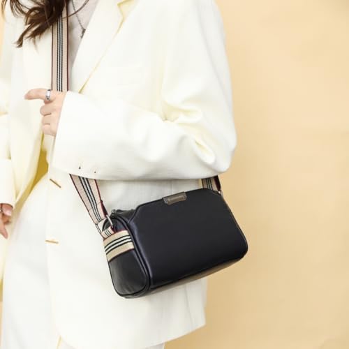 Genuine Leather Crossbody bags for Women Classic Shoulder Cross Body Purse Luxury Trendy Wide Strap Purses Bag3
