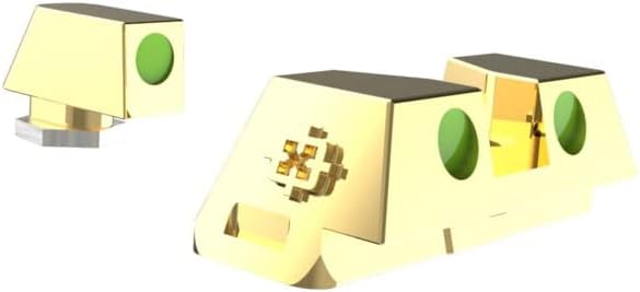 Cross Armory - Fiber Sights Compatible with Glock - Standard Height - Gold