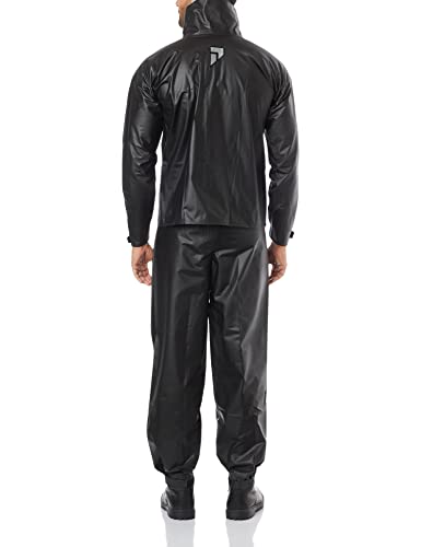 Conjunto Capa de chuva Motoqueiro Tamanho P PVC 0,28mm Combate Com Gola Masculino Preto Pioneira - 2