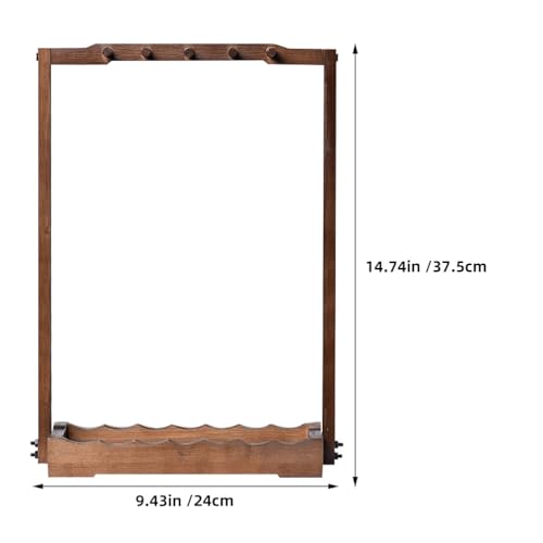 Image of Cabilock Chinese Brush Shelf Pen Hanger Wood Brush Stand Rack Hanger with 10 Pins Calligraphy Sumi Painting Brush Pen Holder