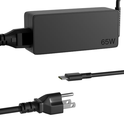 HSXIRQA 65W USB Type C Charger Compatible with Lenovo IdeaPad Slim 3 5 7 9 IdeaPad 3 5 Pro 2-in-1 Chrome, IdeaPad Duet/Flex 5G 3 5 7 Chromebook S540 720S 730S S940 Series Laptop Replacement Adapter