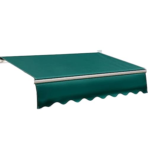 NUTRAC 13x10ft Retractable Awning Replacement Fabric - Polyester Waterproof UV50+ Tear-Resistant, Tool-Free Installation for Patio, RV, Pool Deck & Commercial Use(13x9ft)