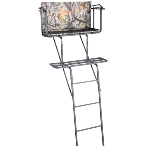Image of Guide Gear 16.5' 2-Man Ladder Tree Stand for Hunting Elevated Climbing Seat Hunting Gear Equipment Accessories