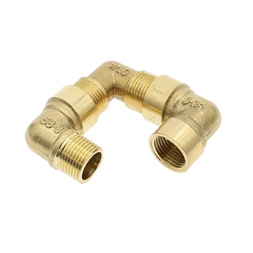 Codo de latón de 90 grados para instalación de tuberías con rosca macho/hembra 7