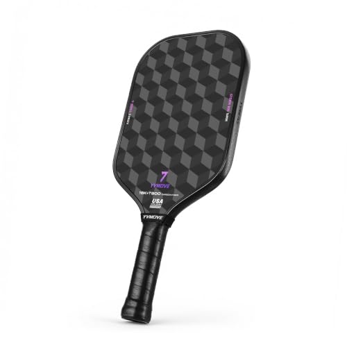 Image of USAPA Approved Pickleball Paddle 6-Layer T800 Carbon Fiber 16mm Thermoformed Pickleball Racket with High Spin & Extended Grip, Professional Pickleball Paddle for Control and Power