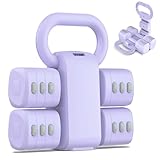 Nimsqury 2-in-1 Adjustable Dumbbell Set, Upgraded 4 Levels Hand Weights for Women Men, Each 2.2/3.3/4.4/5.5lb, Convertible Weights Dumbbells and Kettlebell Set for Home Gym Exercise & Fitness