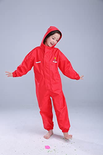 Kids Toddler Rain Suit Waterproof Coverall Unisex One Piece Rainsuit Muddy Buddy Jumpsuit 4XL Size 13-14 Years2