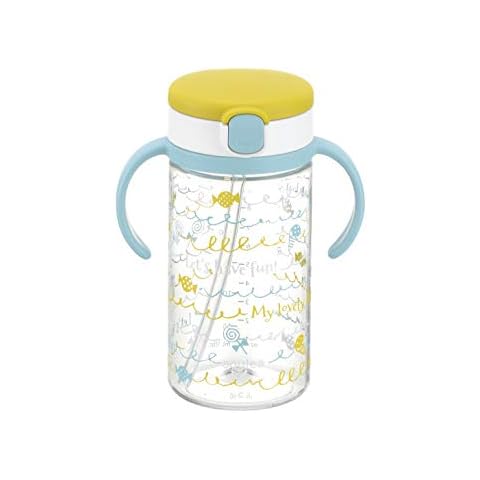 Richell Aqulea Outing Straw Mug 320ml yellow Cover