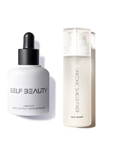 Self Beauty Selfbeauty Uniconic Pore Blurring Face Serum To Primer 1.01Fl.Oz & Matte Finish Makeup Setting Spray For Face 3.38Fl.Oz cover