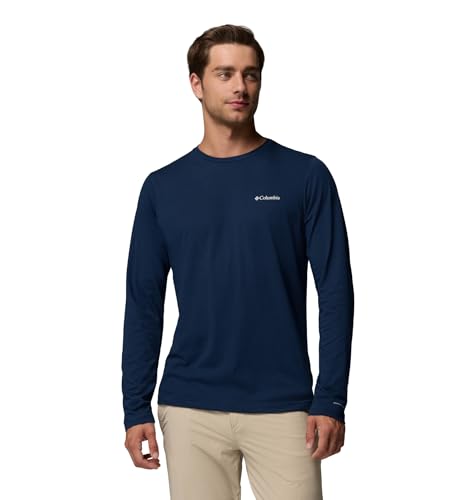Columbia Mens Thistletown Hills Long Sleeve Crew Sweatshirt, Collegiate Navy Heather, XX-Large