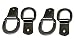 Multi-Pack of Flat Saddle Dee Rings with Clips, Beautiful Polished Stainless Steel, Used As A Crupper Or Breastcollar Attachment On A Riding Saddle, 1" Dee Ring with 1.5" Clip, Pack of 4