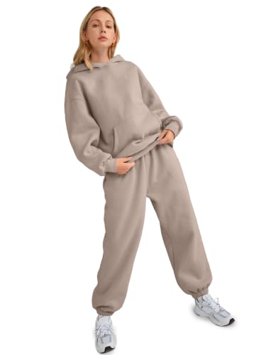 Image of AUTOMET Womens 2 Piece Lounge Sweatsuit Fall Fashion Matching Sweat Sets | Oversized Fall Hoodies & Baggy Jogger Sweatpants Fashion 2026 Outfits