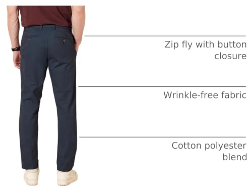 Image of Amazon Essentials Men's Slim-Fit Wrinkle-Resistant Flat-Front Chino Pant
