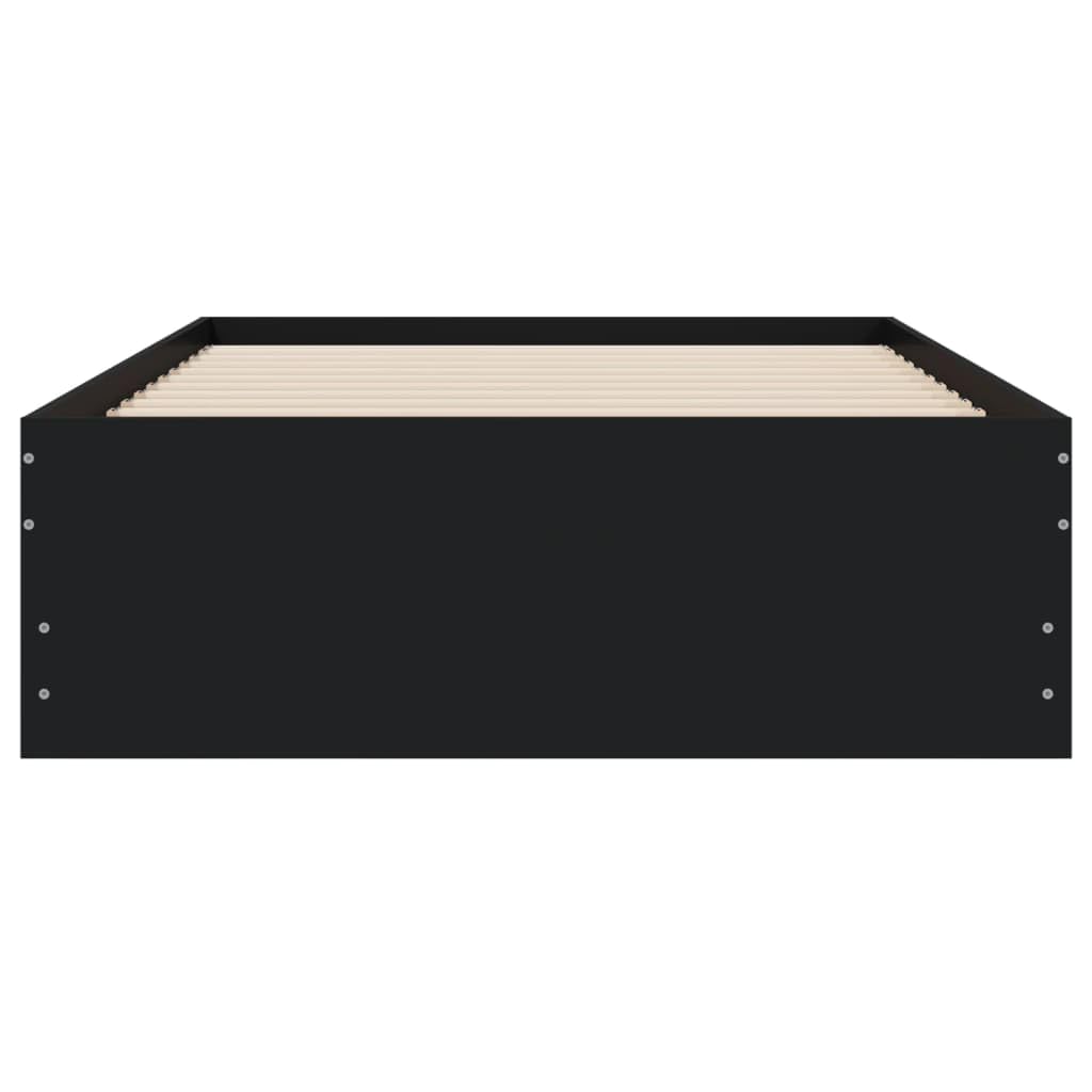 Gecheer Struttura Letto,Giroletto,Singolo con Cassetti Nero 75x190 cm in Legno Multistrato-PL359