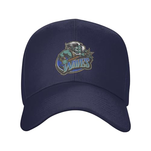 Pepperdine Waves University Baseball Caps Dad Hats Adjustable Size Outdoor Cap-Navy Blue