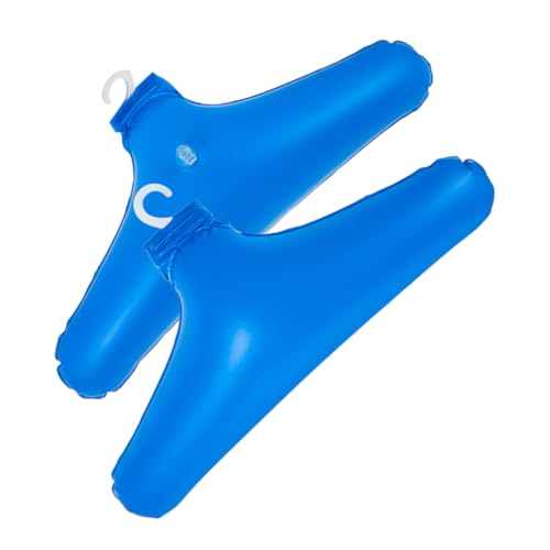 Levemolo 2pcs Inflatable Blue Hangers Portable Non Slip Clothes Holder for Drying Displaying Supporting Garments for Travel Home Camping Use