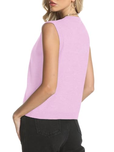 COCCKO Womens Sweater Vest Sleeveless Cardigan Button Up Crew Neck Summer Lightweight Knit Tank Top — view 2