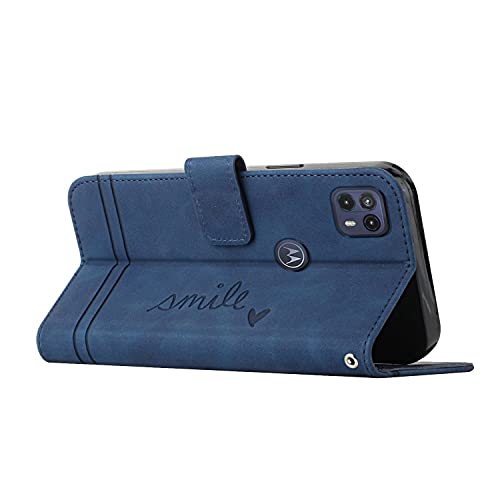 LUSHENG Carteira Capa para Moto G50 5G, com Suporte Slots para Cartão À prova de choque Couro PU TPU