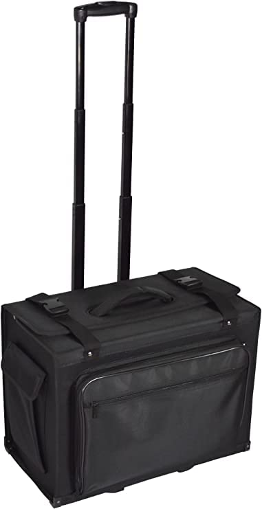 ANZZI Rolling Catalog Briefcase 20in Travel Bag on Wheels, Telescopic Arm, Built in Dividers for Spacious Compartments to Carry Documents, Laptop, Electronics, Equipment, or Travel Essentials (TB20-K)