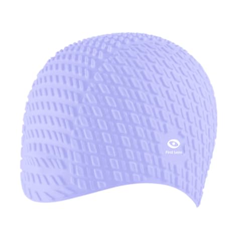 Image of First Len Squre Swimming Cap for Men & Women - Sky Blue