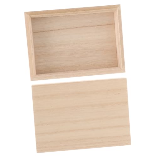 TOBBOMEY Caja de Almacenamiento para Cartas de Madera Maciza Estuche para Póquer Resistente y Compacto Protección Segura para Naipes Diseño sin Pintura Capacidad Amplia sin Ocupar Espacio