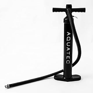 AQUATEC Dual & Triple-Action Pumps - Hand Pump for Inflatable Paddle Boards | Airflow on Upstroke & Downstroke | SUP Board Pump with Pressure Gauge | Inflatable Boat Pump