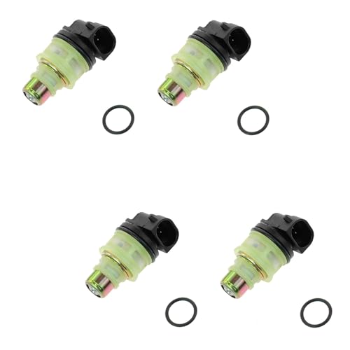 TRQ Port Fuel Injector Set of 4 Kit Compatible With Chevy GMC Isuzu Pontiac 2.2L