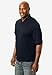 KingSize Men's Big & Tall Knit Sweater Polo - 4XL, Black