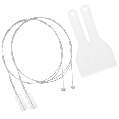 BESPORTBLE Removedor de Obstrucciones para Frigorífico, Kit de Limpieza 2 Palas Descongeladoras y 2 Barras Desatascadoras de Acero Inoxidable de 1,5 M, Herramienta Reutilizable para