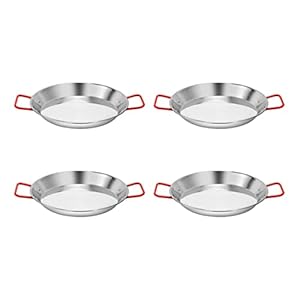 KEALBAUS 4er Set Paella Pfanne 24cm