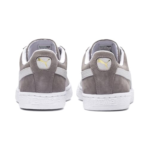 PUMA PUMA Men's Suede Classic+ Sneakers, Gray (Steeple Gray/White), 8 UK