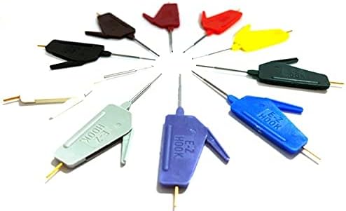 E-Z-HOOK Ultra Thin Double Grabber Micro-Hook Test Connector - Set of 10: Assorted Colors (X2015-S)