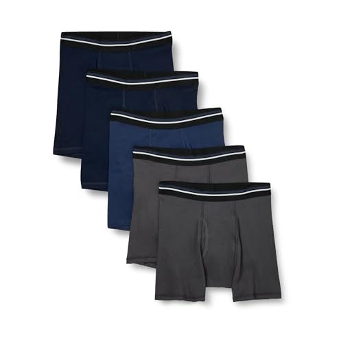 Amazon Essentials Mens Underwear Boxer Briefs, Comfortable Cotton, Tag-Free