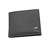 JAGUAR Portafoglio Uomo Pelle Vera Dotato di Scomparti Carte con Protezione RFID, Portamonete Banconote e Documenti, Idea Regalo Uomo dal Design Classico, Leggero (soli 70gr) Nero - Modello 3