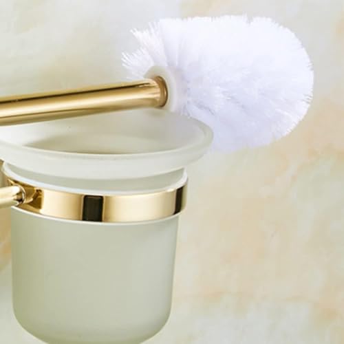 Brosse de toilette murale suspendue, base en verre robuste et rigide - 8