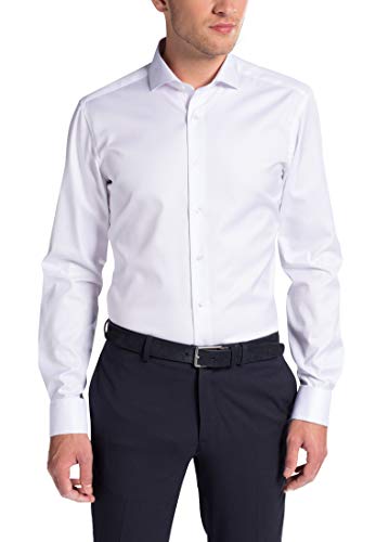 Preisvergleich Produktbild eterna Langarm Hemd Slim FIT Twill unifarben