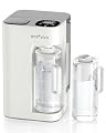 Ecoviva Mate 3 Countertop Reverse Osmosis Water Filter with 2 Auto-Fill Pitchers, 8-Stage RO Filtration System, Installation-Free, Reduces TDS, 3:1 Pure-to-Drain Ratio, Home & Kitchen, White