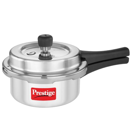 Prestige 2 Litre Aluminium Popular Svachh Outerlid Pressure Cooker|Deep Lid for spillage Control|Virgin Aluminium|Gas Compatible|Controlled Gasket Release System|5 years warranty|ISI Certified
