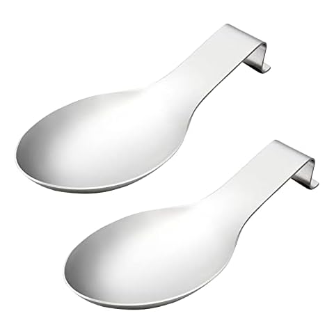 WTpin 2 Piezas Soporte de Cuchara de Acero Inoxidable Cover