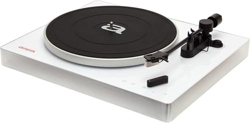 Aiwa APX-680BT/WH: Tocadiscos Bluetooth, 2 velocidades 33/45 RPM, Cápsula de Aluminio magnética, Brazo balanceado. Color: Blanco