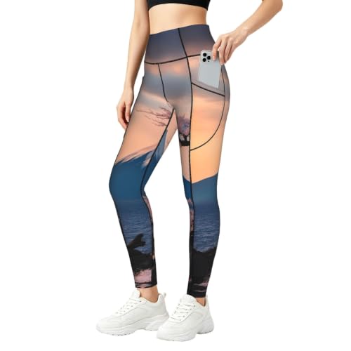 Pantalones de yoga con bolsillos laterales y tejido opaco que no se transparenta