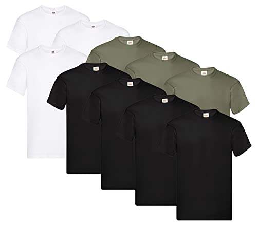 T-shirt homme Fruit of the Loom lot de 5 en taille XXL avec bloc-notes inclus
