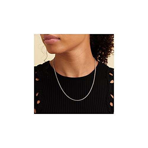 Collier en Argent Sterling MOCHAMIK pour Filles avec Chaîne Corde