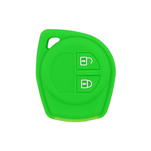 BROVACS Silicone Cover Protector Case Holder Skin Jacket Compatible with SUZUKI 2 Button Remote Key Fob CV4545 Light Green
