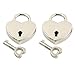 BCIOUS 2/4 Sets Love Keychain Set Heart Shaped Padlock Metal Padlocks Pendants Fashionable Couple's Accessory Alloy