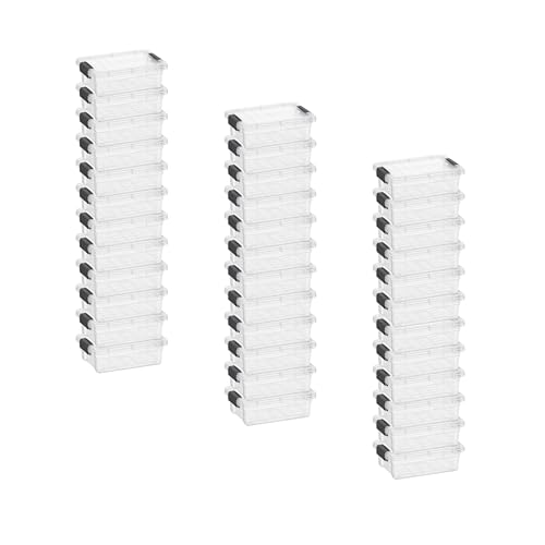 Image of Superio 1.27 Quart Clear Plastic Storage Containers with Lids, Stackable Organizer Bins, BPA-Free Storage Boxes for Home, Office, Dorm & Classroom, 36 Pack
