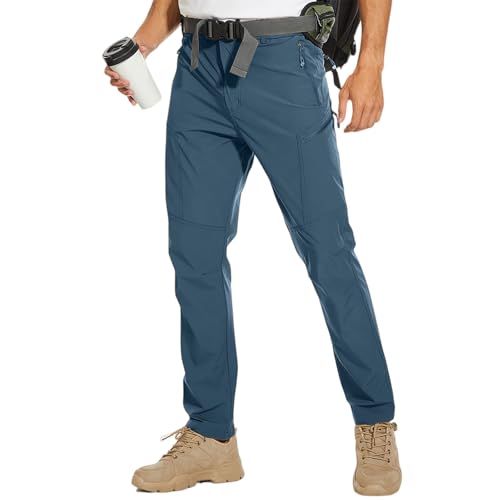 Sweatpants Pants Hiking for Men Hiking Travel Work Stretch Lightweight Fishing Outdoor Breathable Work Pants Trendy Flowy Joggers for Men(Blue,xx-Large)